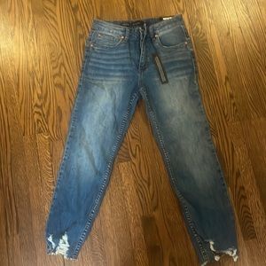 NWT Nordstrom - STS - See Through Soul High Rise Straight Leg Blue Jeans